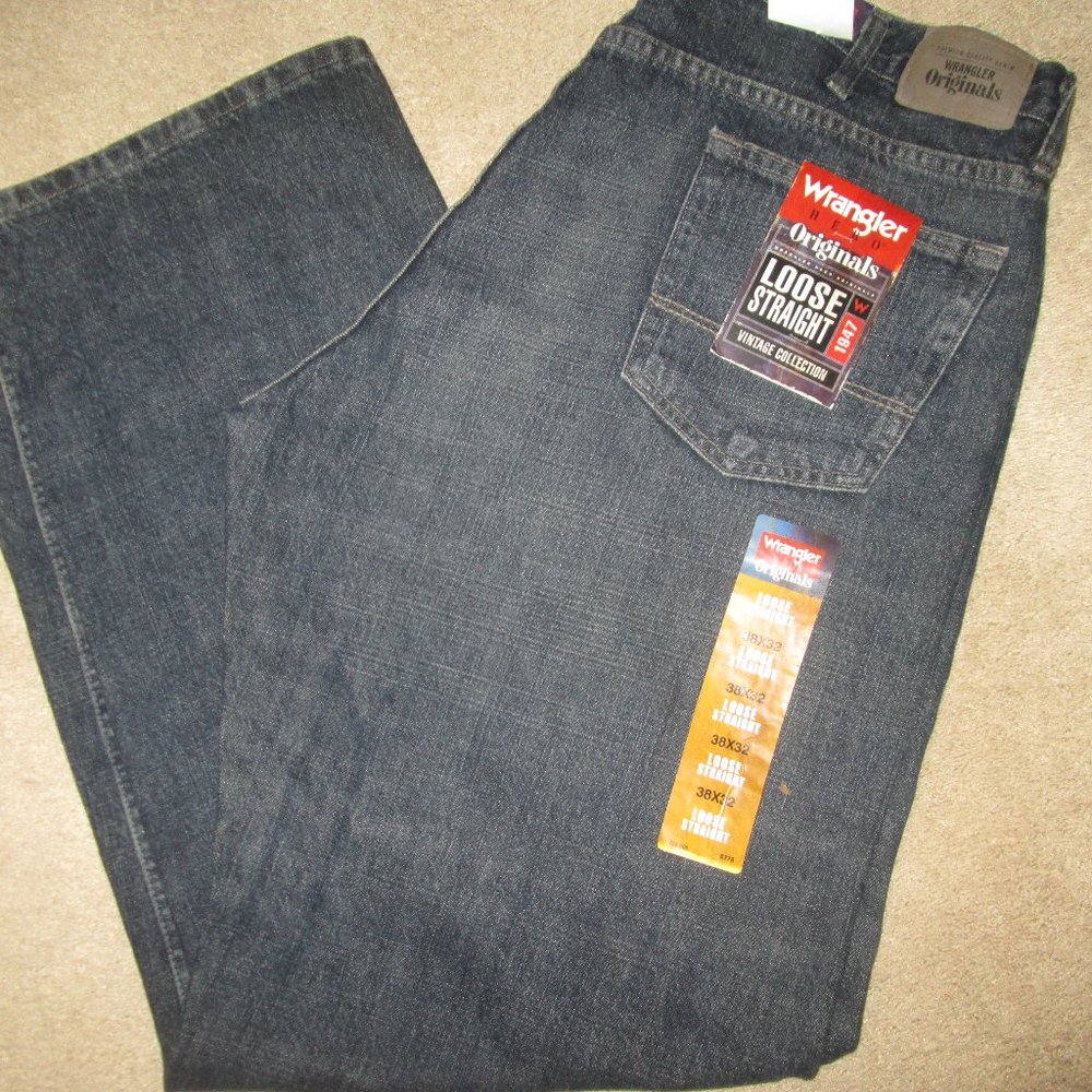JEANS, MENs, 38 X 23, Wrangler Loose,  NEW  Vintage Collection